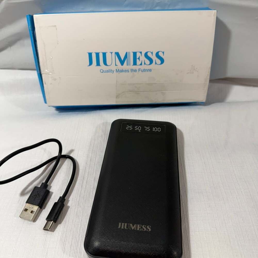 JIUMESS 20000mAh Power Bank Portable Charger with Cables